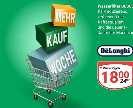 Wasserfilter DLSC002 von DeLonghi - 2 Packungen zum Angebotspreis