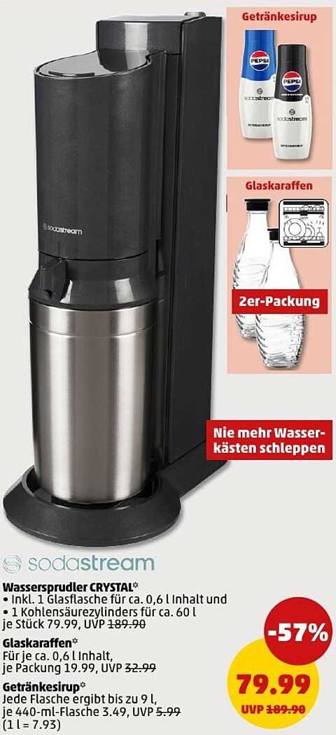 Wassersprudler CRYSTAL* - Sprudeln Sie Ihr Wasser selbst!