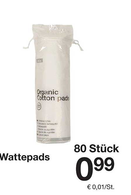 Wattepads - 80 Stück für nur 0,99 €