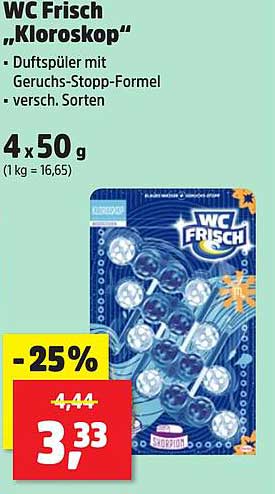 WC Frisch "Kloroskop" Duftspüler 4 x 50 g