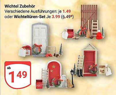 Wichtel Zubehör - Verschiedene Ausführungen: je 1,49 oder Wichteltüren-Set je 3,99 (6,49*)
