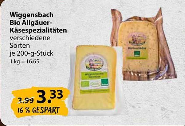 Wiggensbach Bio Allgäuer-Käsespezialitäten verschiedene Sorten je 200-g-Stück