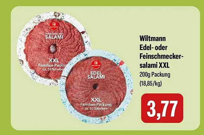 Wiltmann Edel- oder Feinschmecker-Salami XXL 200g Packung