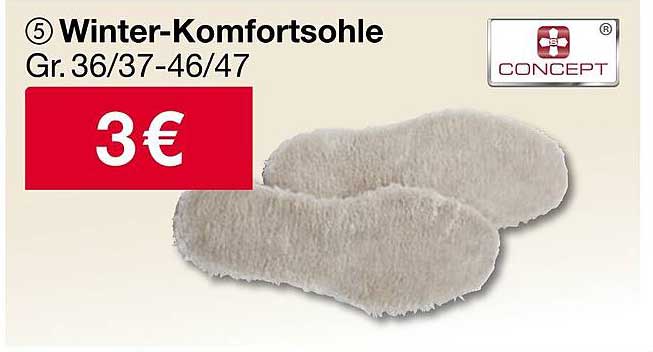 Winter-Komfortsohle Gr. 36/37-46/47