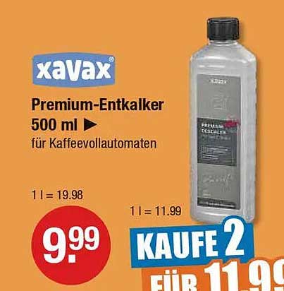 Xavax Premium-Entkalker 500 ml für Kaffeevollautomaten