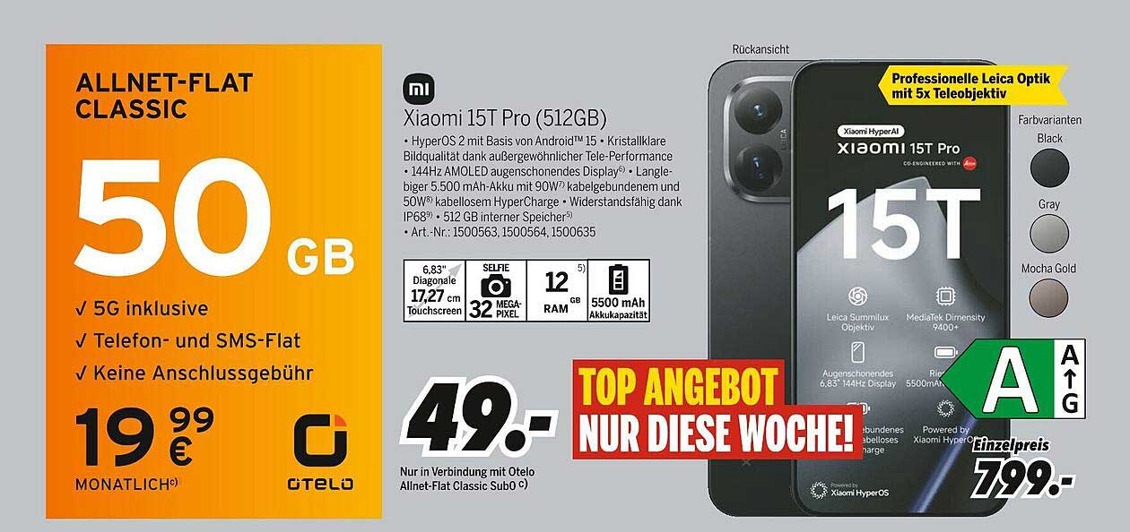 Xiaomi 15T Pro (512GB) - Das Top-Angebot nur diese Woche!