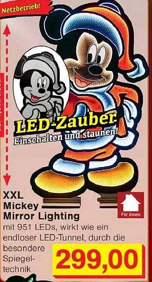 XXL Mickey Mirror Lighting