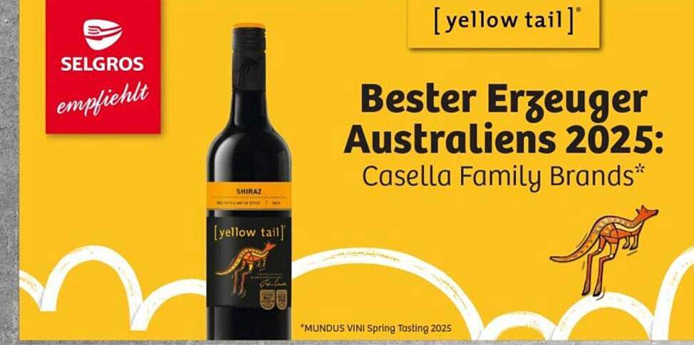 yellow tail Shiraz - Bester Erzeuger Australiens 2025