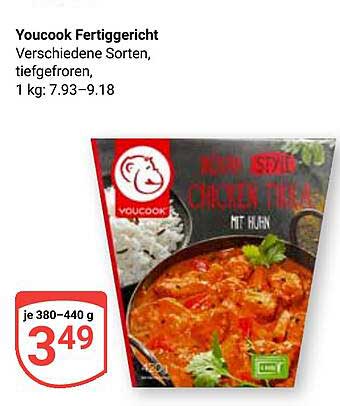 Youcook Fertiggericht - Verschiedene Sorten, tiefgefroren, 380-440 g
