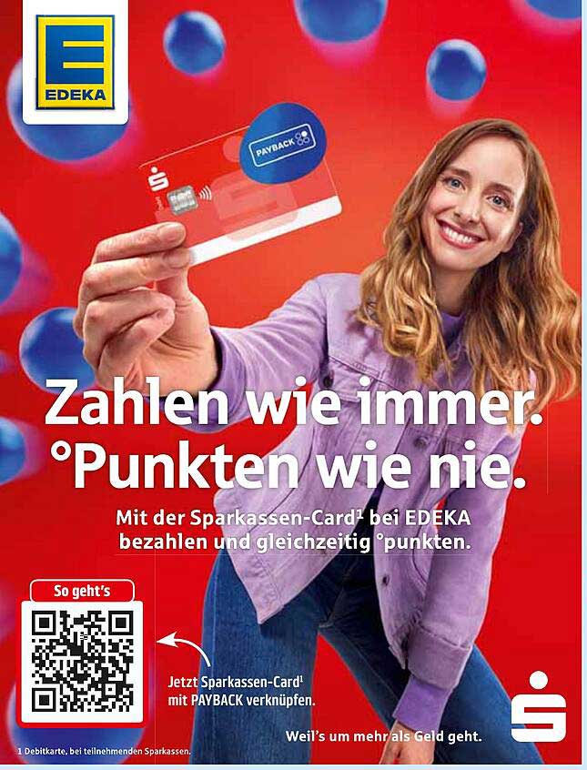 Zahlen wie immer. Punkten wie nie. - Mit der Sparkassen-Card bei EDEKA