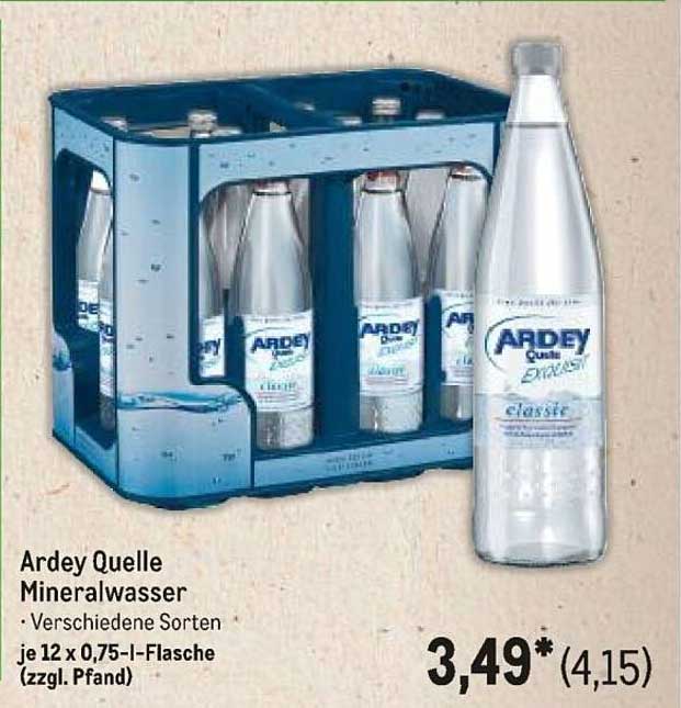 Ardey Quelle Mineralwasser - verschiedene Sorten