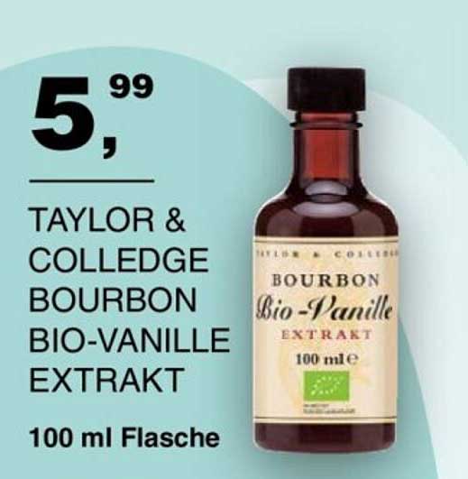 TAYLOR & COLLEDGE BOURBON BIO-VANILLE EXTRAKT