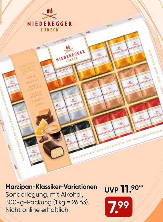 Marzipan-Klassiker-Variationen mit Alkohol, 300-g-Packung