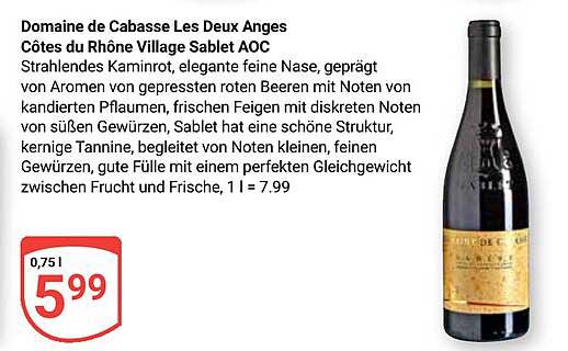 Domaine de Cabasse Les Deux Anges Côtes du Rhône Village Sablet AOC