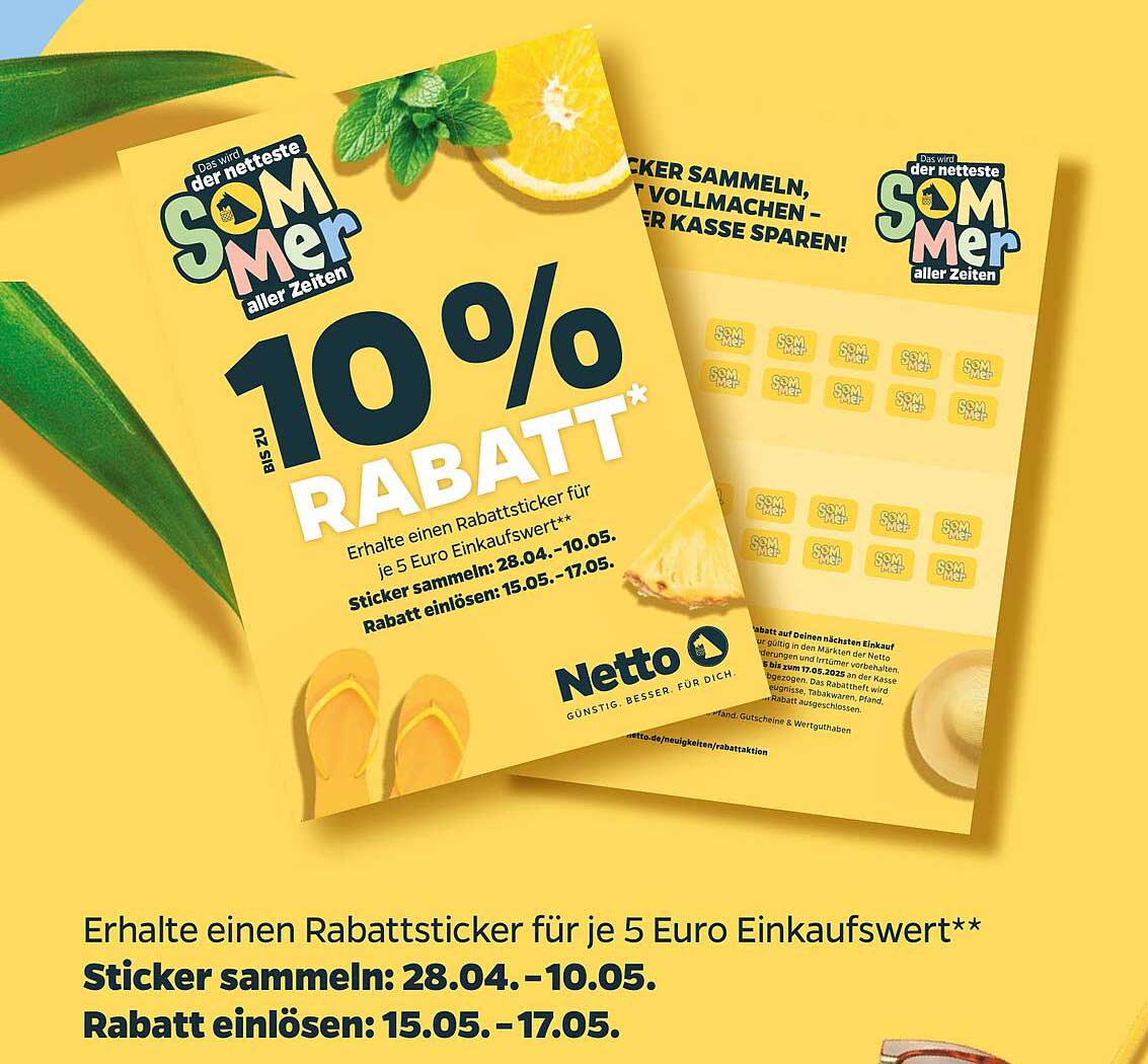 10 % Rabatt auf deinen Einkauf bei NETTO