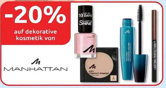 -20% auf dekorative kosmetik von Manhattan