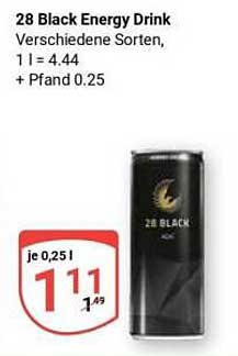 28 Black Energy Drink - Verschiedene Sorten