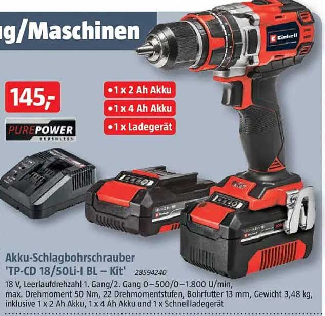 Akku-Schlagbohrschrauber 'TP-CD 18/50Li-I BL - Kit'