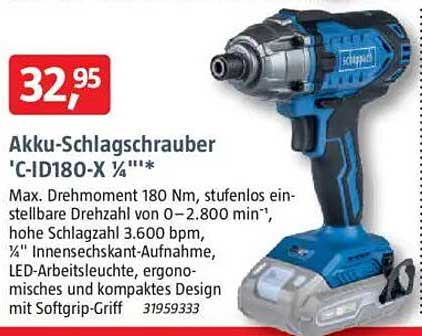 Akku-Schlagschrauber 'C-ID180-X ¼''