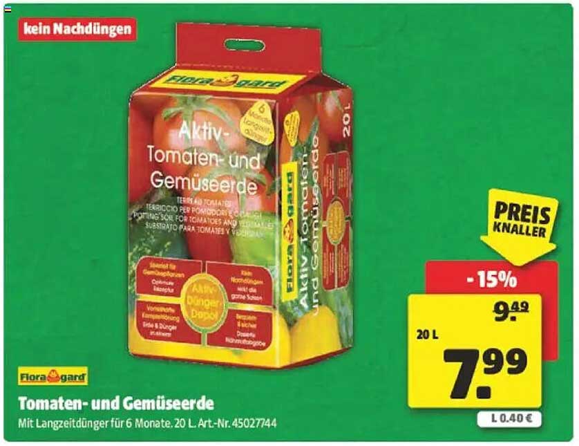 Aktiv-Tomaten- und Gemüseerde 20 L