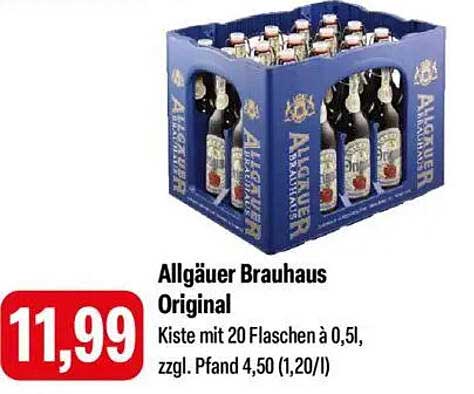 Allgäuer Brauhaus Original - Kiste mit 20 Flaschen à 0,5l