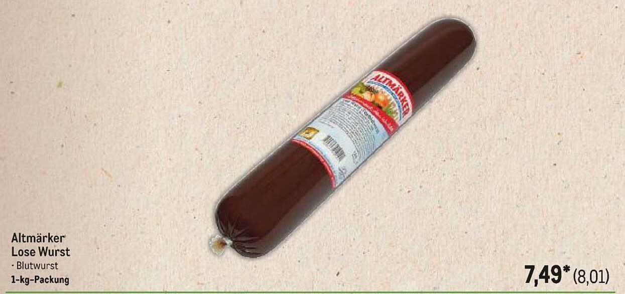 Altmärker Lose Wurst - Blutwurst 1-kg-Packung