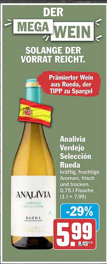 Analivia Verdejo Selección Rueda - 0,75l Flasche