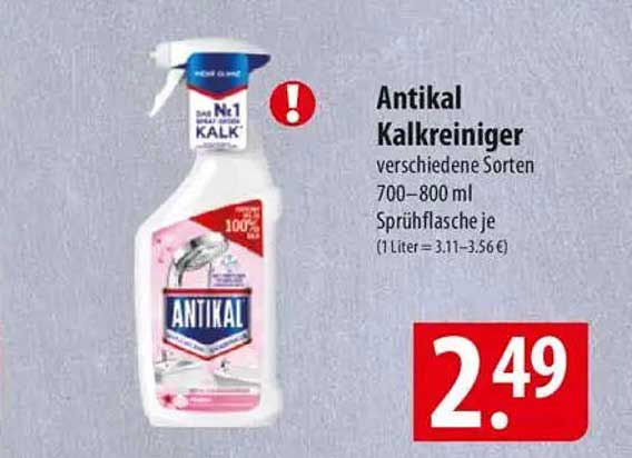 Antikal Kalkreiniger verschiedene Sorten 700–800 ml