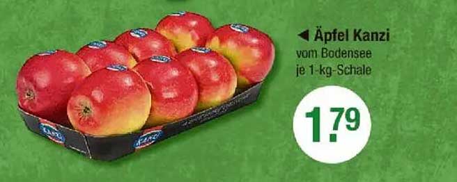 Äpfel Kanzi vom Bodensee je 1-kg-Schale