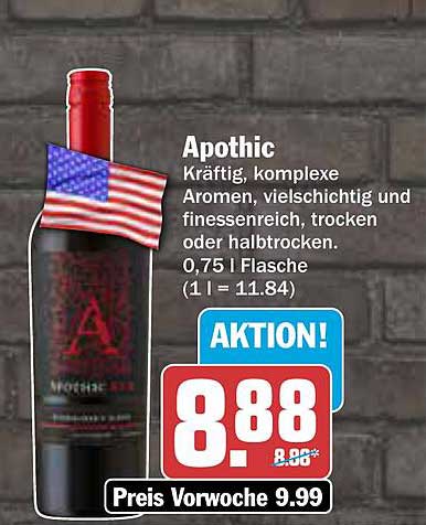 Apothic Wein - Kräftig, komplex und aromatisch