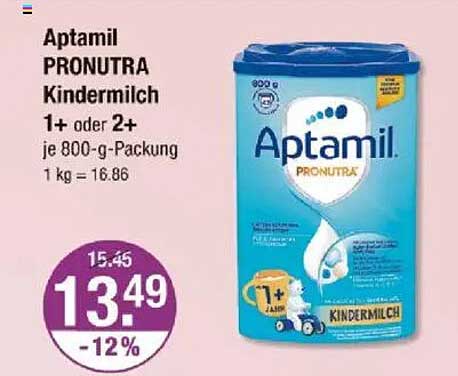 Aptamil PRONUTRA Kindermilch 1+ oder 2+ je 800-g-Packung