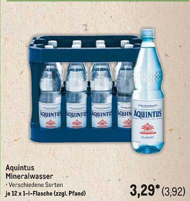 AQUINTUS Mineralwasser - Verschiedene Sorten