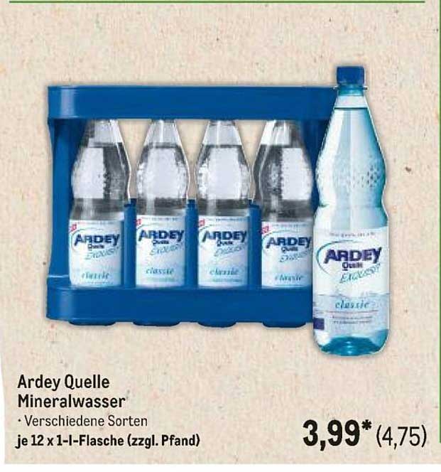 Ardey Quelle Mineralwasser - Verschiedene Sorten
