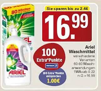 Ariel Waschmittel 80 Wäschen