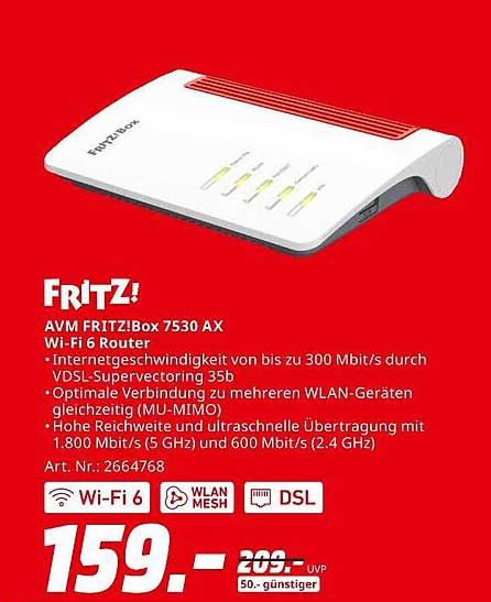 AVM FRITZ!Box 7530 AX Wi-Fi 6 Router