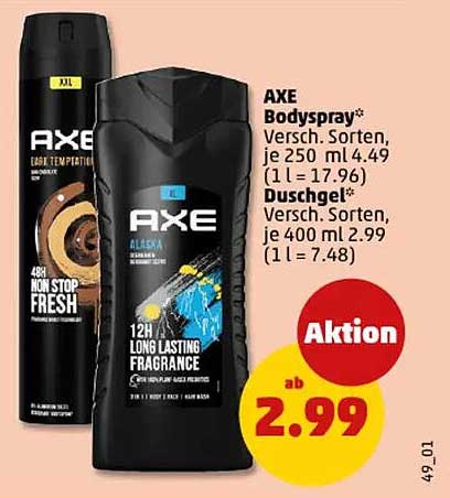 AXE Bodyspray und Duschgel – Aktion vom 28. April bis 3. Mai 2025