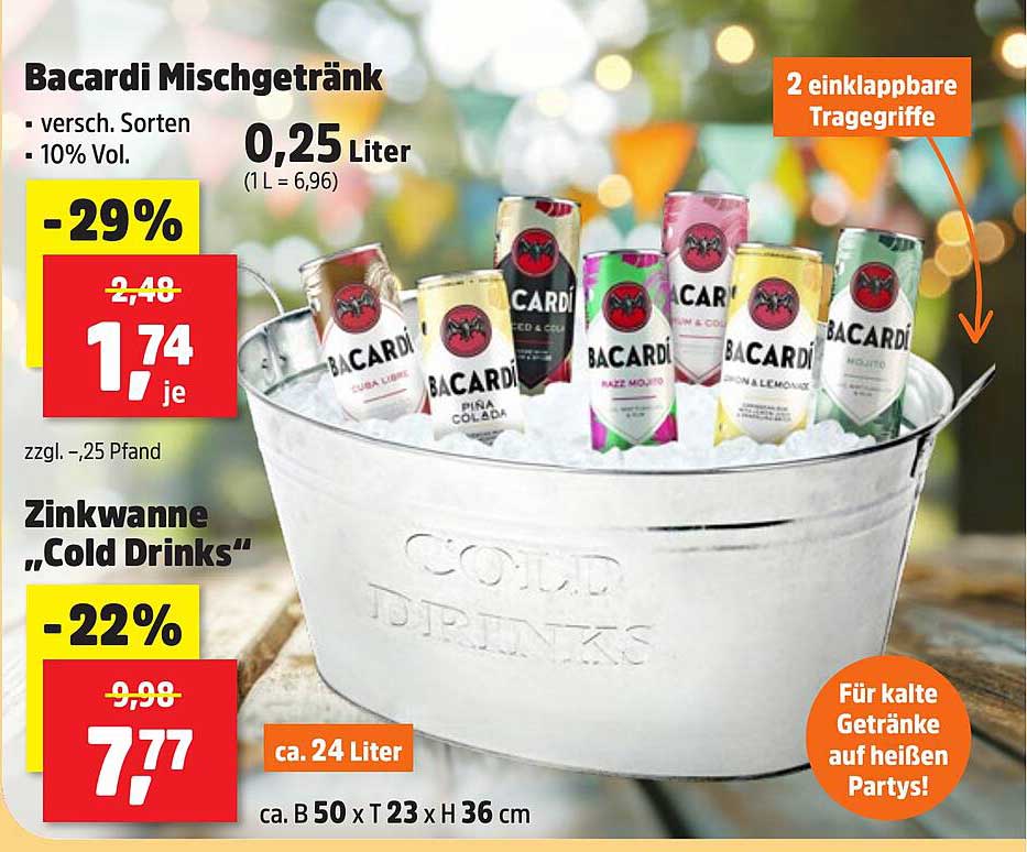 Bacardi Mischgetränk - versch. Sorten - 10% Vol.