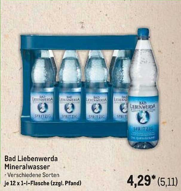 Bad Liebenwerda Mineralwasser - 12 x 1-l-Flasche
