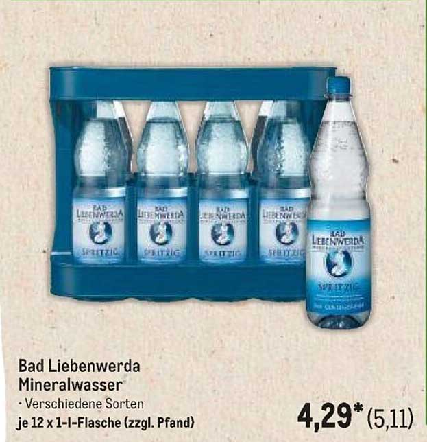 Bad Liebenwerda Mineralwasser - Verschiedene Sorten