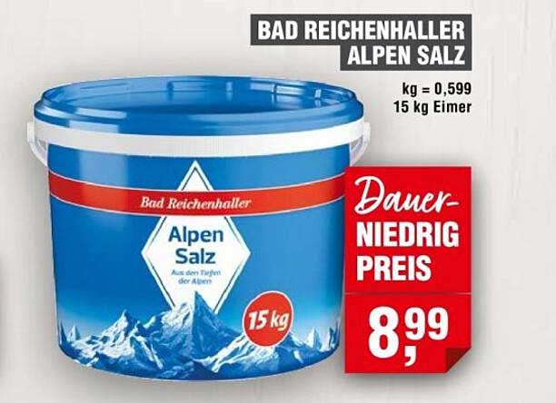 BAD REICHENHALLER ALPEN SALZ 15 kg Eimer