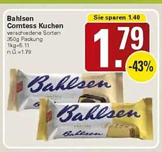 Bahlsen Comtess Kuchen verschiedene Sorten 350g Packung