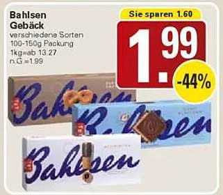 Bahlsen Gebäck verschiedene Sorten 100-150g Packung