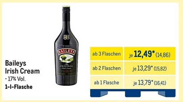 Baileys Irish Cream - 1 l Flasche