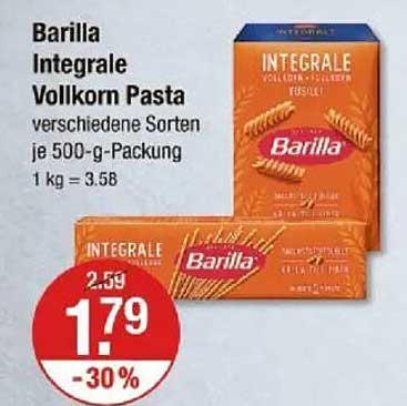 Barilla Integrale Vollkorn Pasta verschiedene Sorten je 500-g-Packung