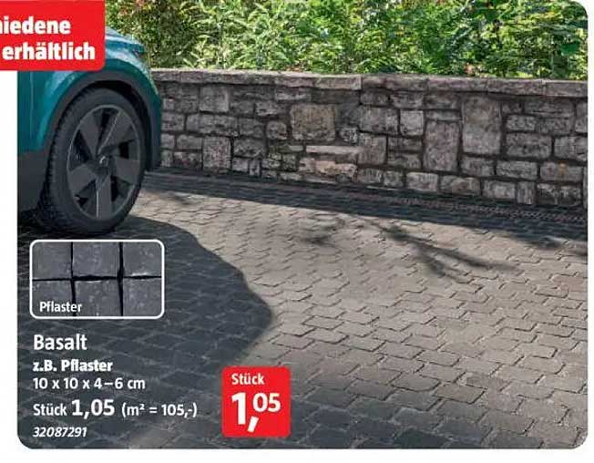Basalt Pflaster 10 x 10 x 4-6 cm