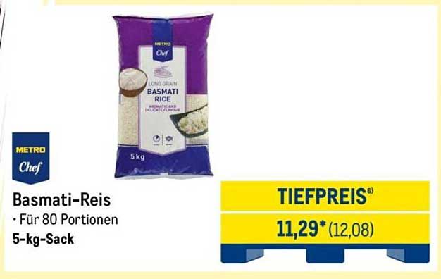 Basmati-Reis 5 kg im Angebot – für 80 Portionen