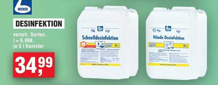 Becher Desinfektion – Schnelldesinfektion und Händedesinfektion