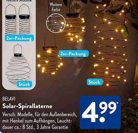 BELAVI Solar-Spirallaterne