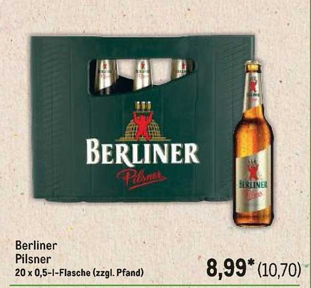 Berliner Pilsner 20 x 0,5 l-Flasche (zzgl. Pfand)
