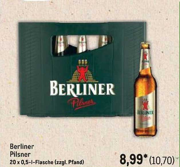 Berliner Pilsner 20 x 0,5 l-Flasche (zzgl. Pfand)